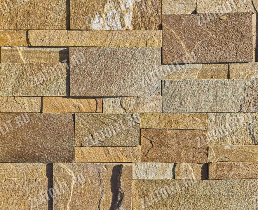 плитка из жёлтого златолита для облицовки в наличии от производителя